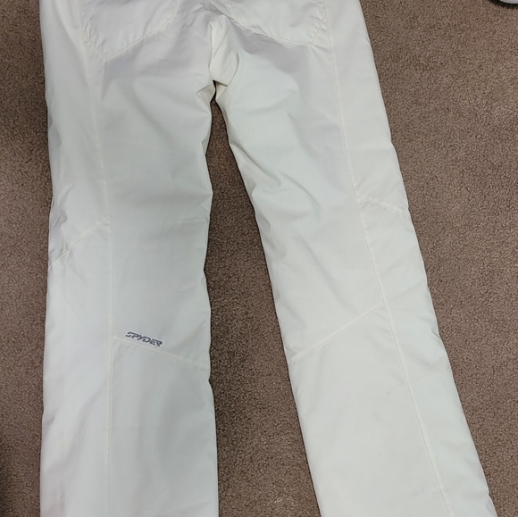 Spyder white snow pants - women's size 6 - Picture 2 of 4